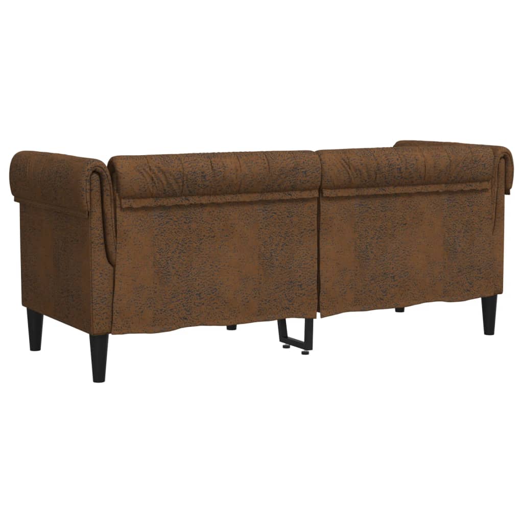 Canapé Chesterfield 2 places marron tissu Canapés vidaXL