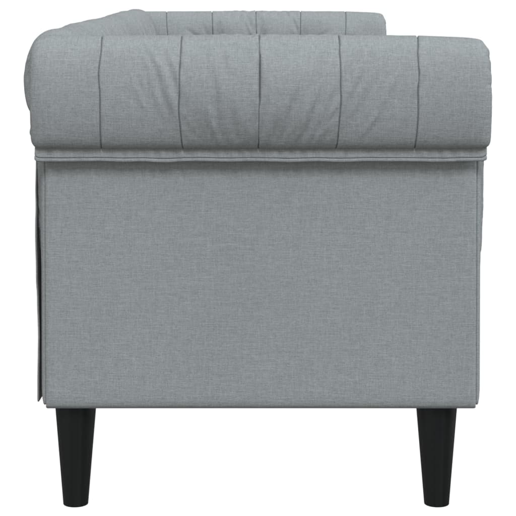 Canapé Chesterfield 3 places gris clair tissu Canapés vidaXL