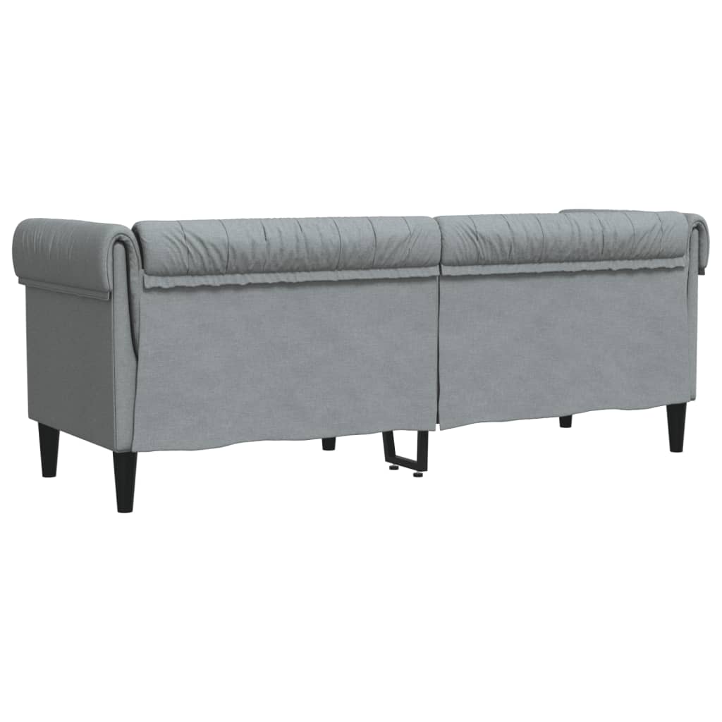 Canapé Chesterfield 3 places gris clair tissu Canapés vidaXL