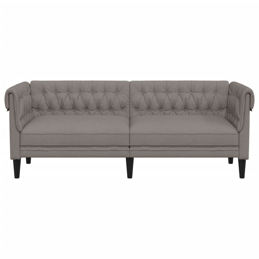 Canapé Chesterfield 3 places taupe tissu Canapés vidaXL