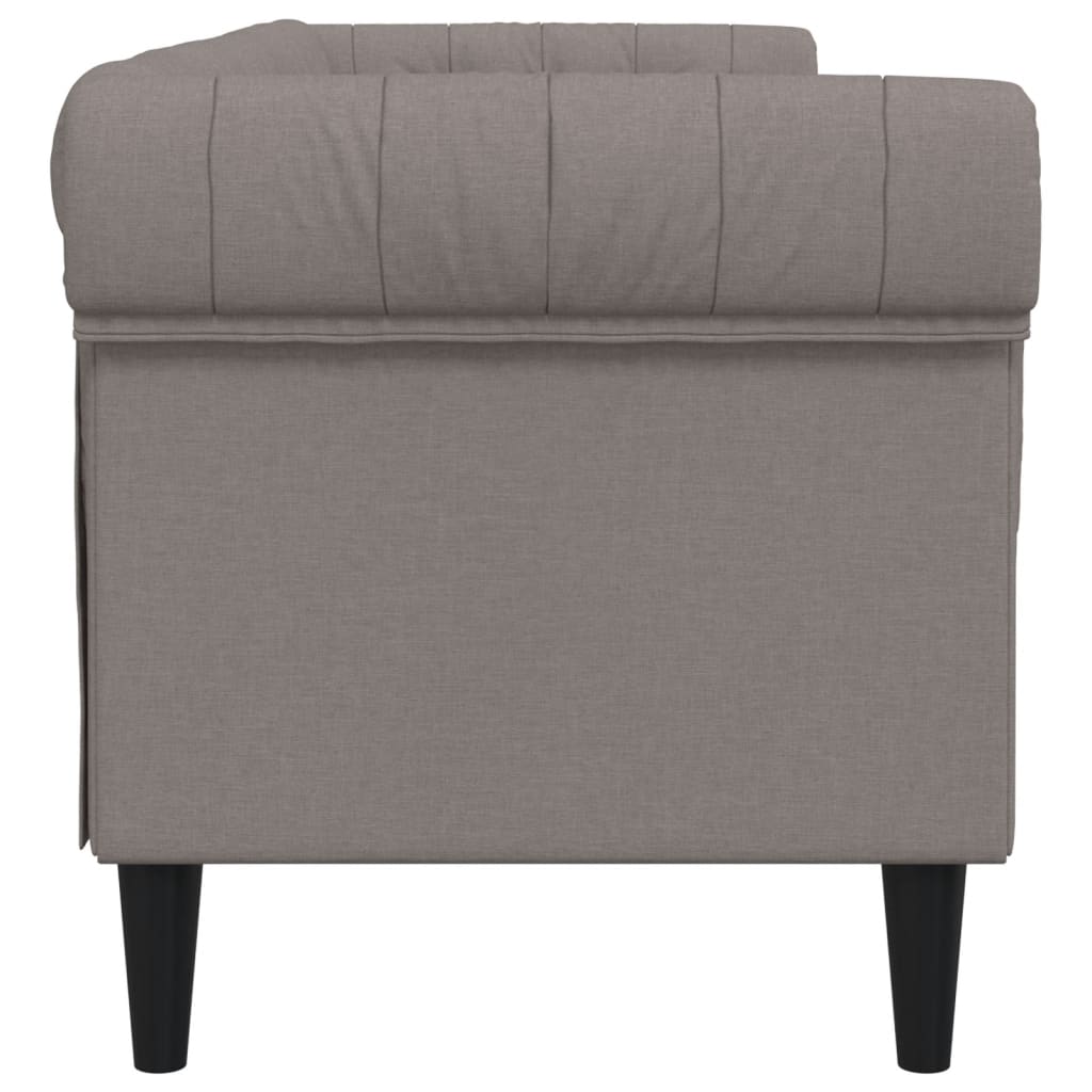 Canapé Chesterfield 3 places taupe tissu Canapés vidaXL