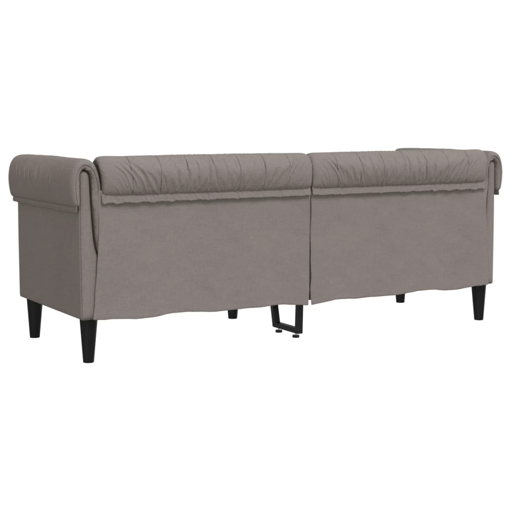 Canapé Chesterfield 3 places taupe tissu Canapés vidaXL