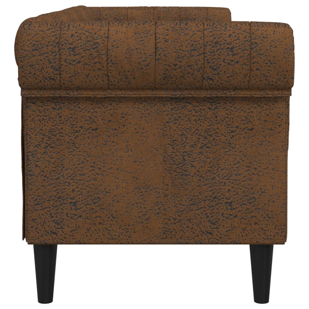 Canapé Chesterfield 3 places marron tissu Canapés vidaXL