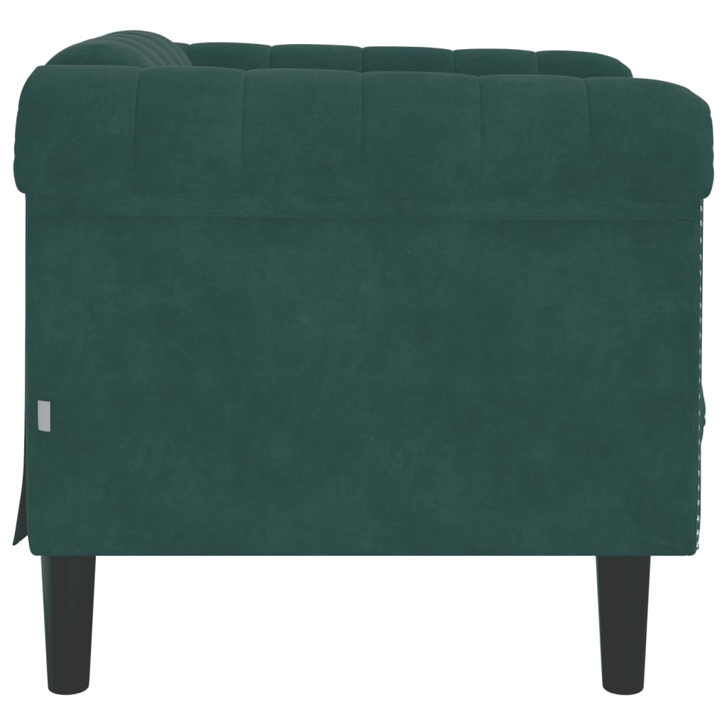 Fauteuil vert foncé velours Canapés vidaXL