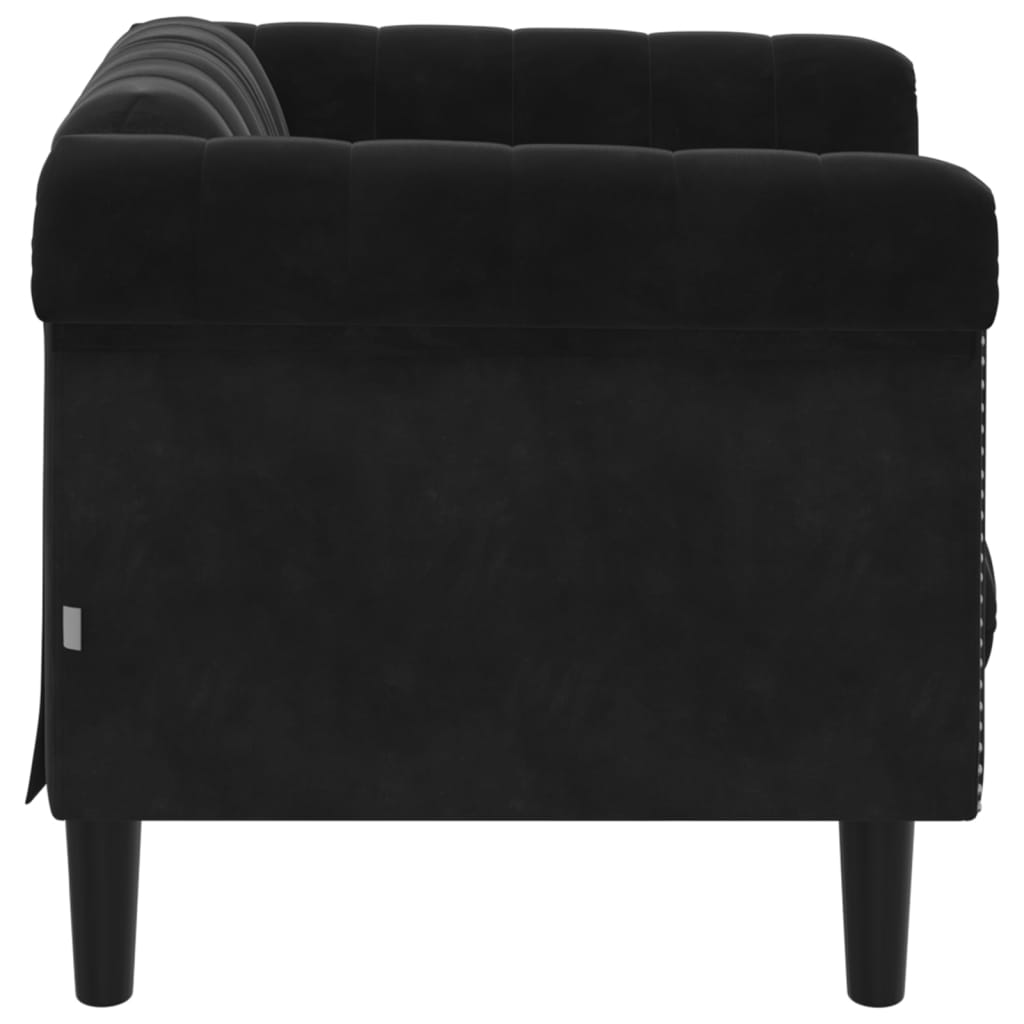 Fauteuil noir velours Canapés vidaXL