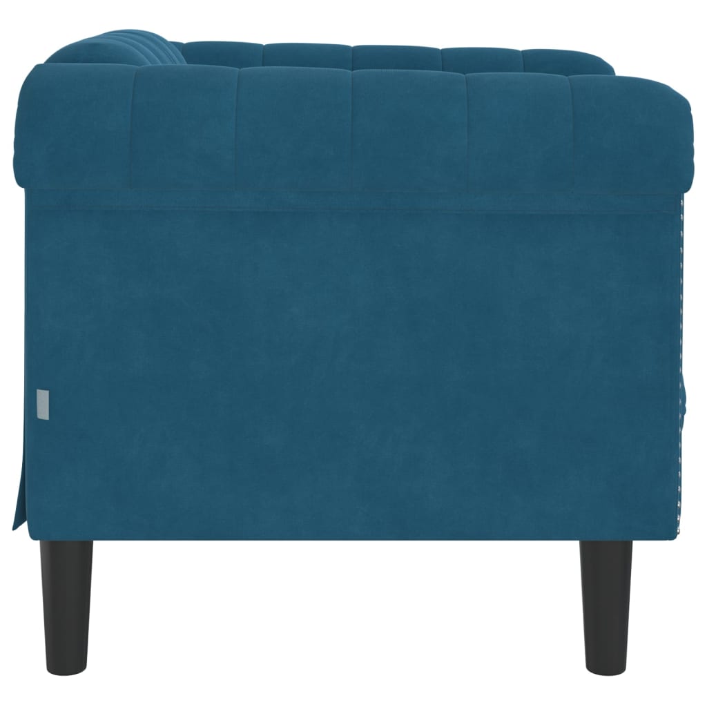 Fauteuil bleu velours Canapés vidaXL