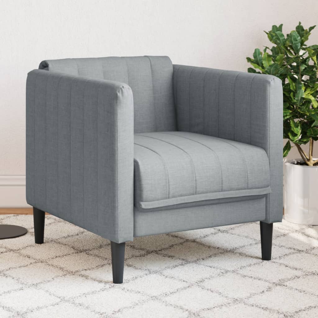 Fauteuil gris clair tissu Canapés vidaXL   