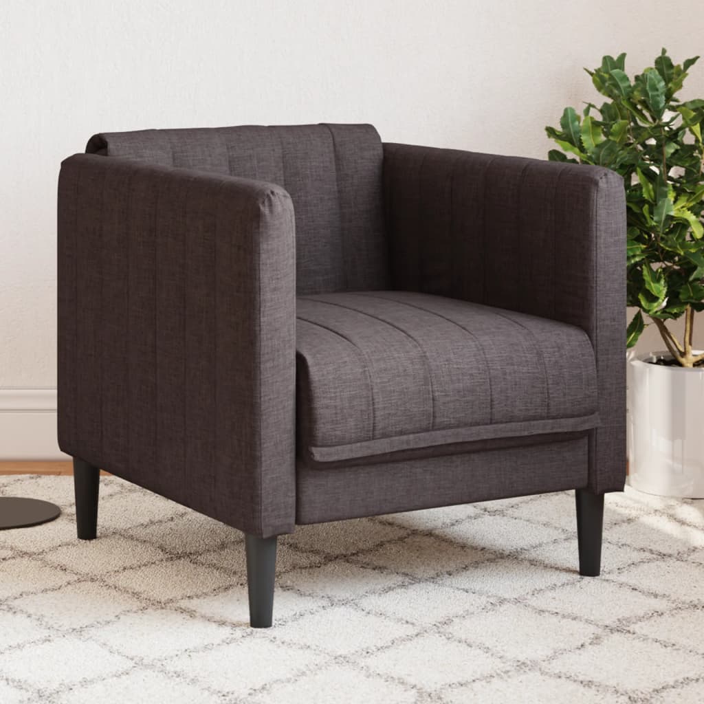 Fauteuil marron foncé tissu Canapés vidaXL   