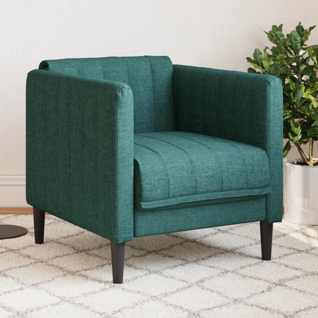 Fauteuil vert foncé tissu Canapés vidaXL   