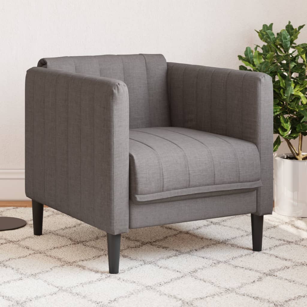 Fauteuil taupe tissu Canapés vidaXL   