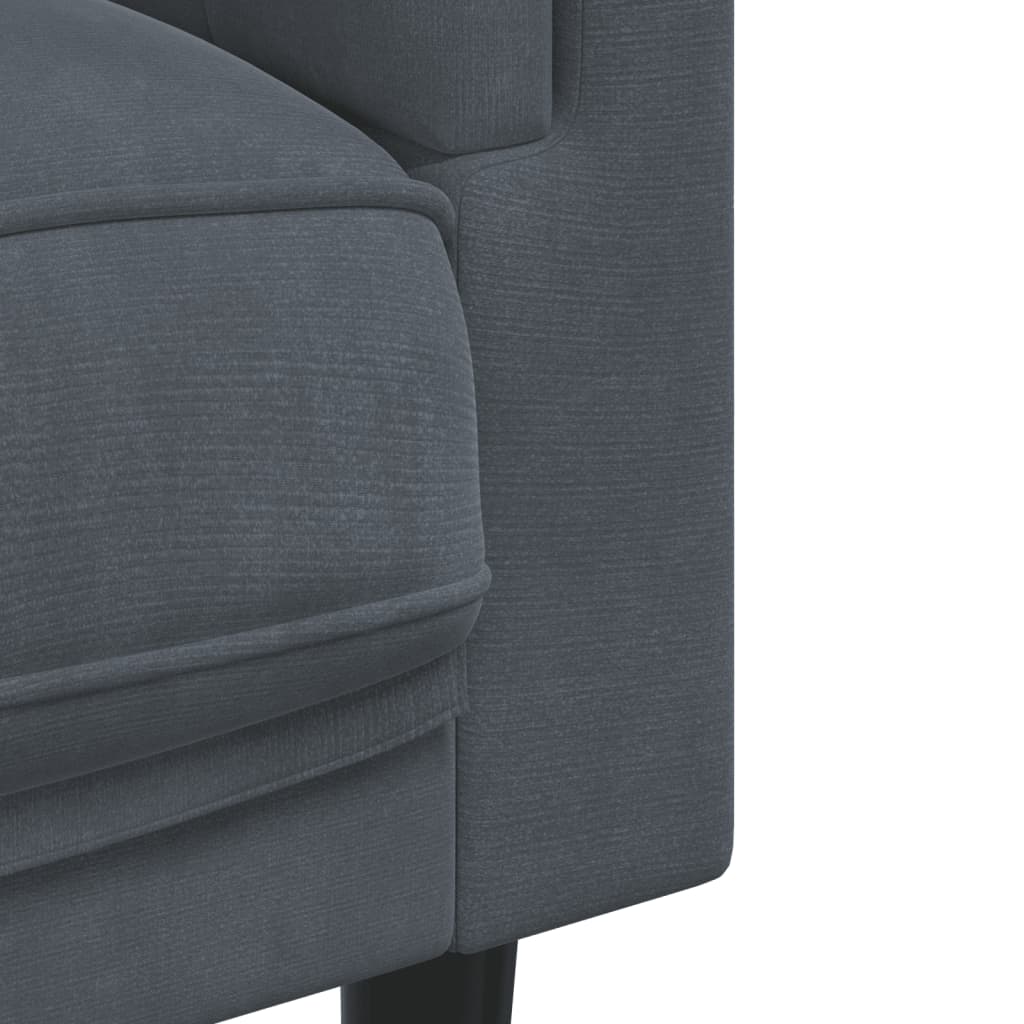 Fauteuil avec coussin gris foncé velours Canapés vidaXL   