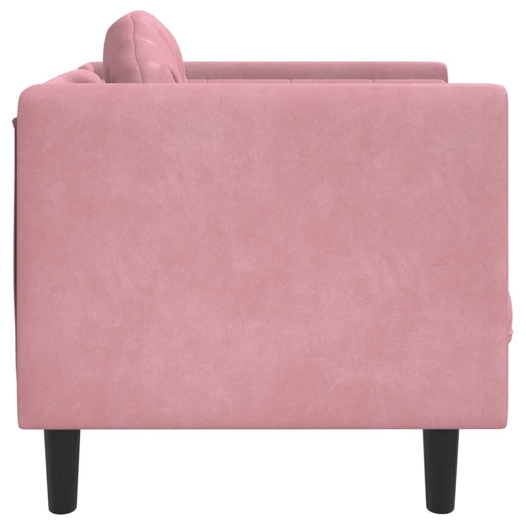 Fauteuil avec coussin rose velours Canapés vidaXL   