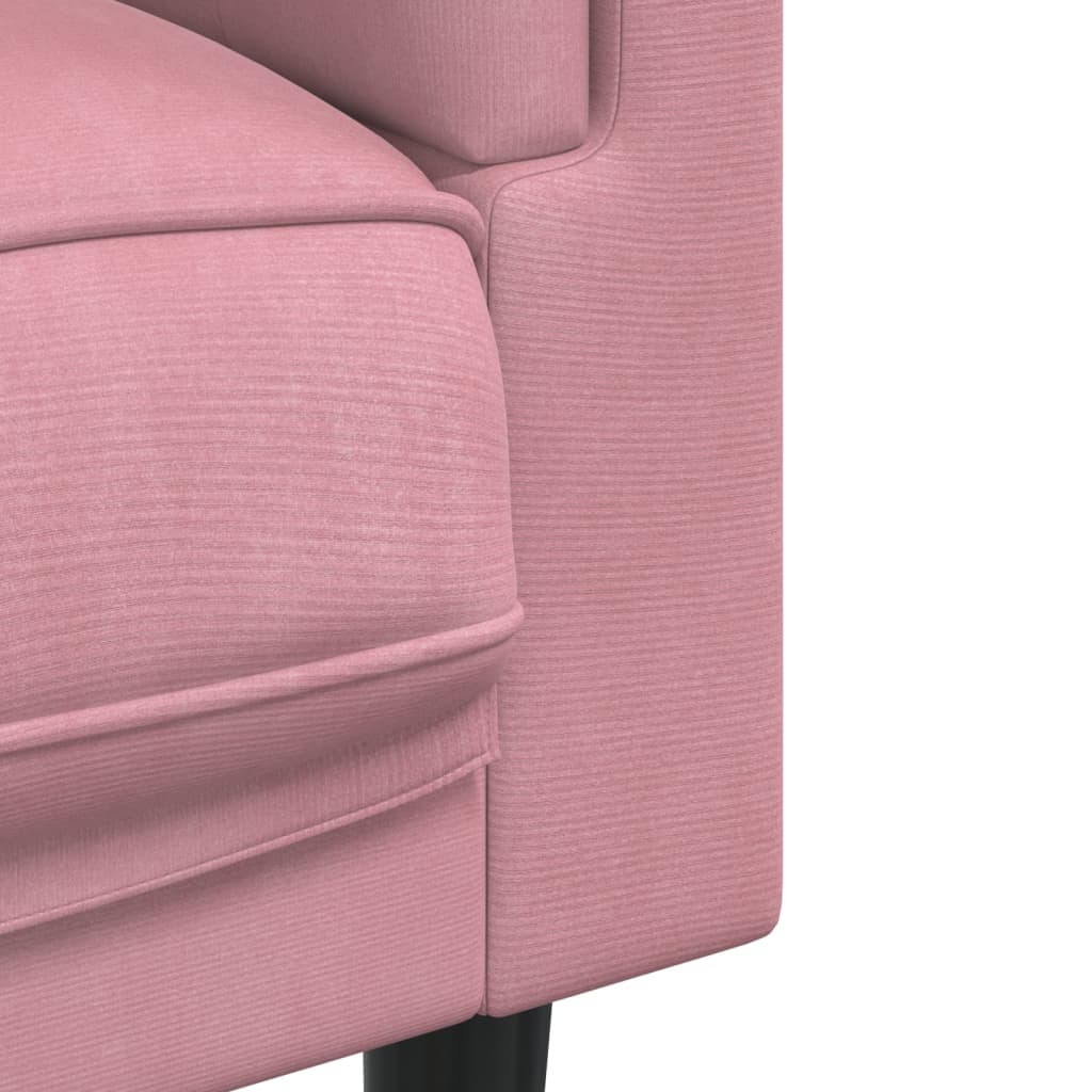 Fauteuil avec coussin rose velours Canapés vidaXL   