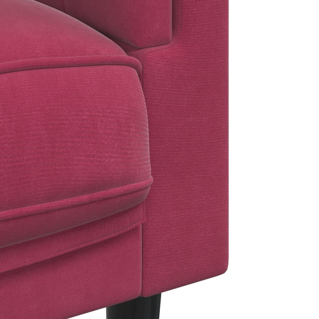 Fauteuil avec coussin rouge bordeaux velours Canapés vidaXL   