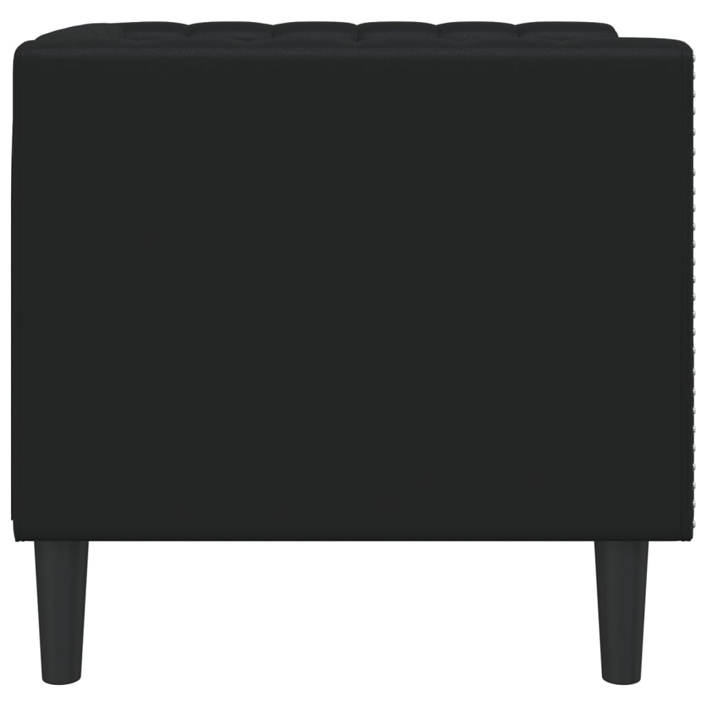 Fauteuil Chesterfield noir similicuir Canapés vidaXL   