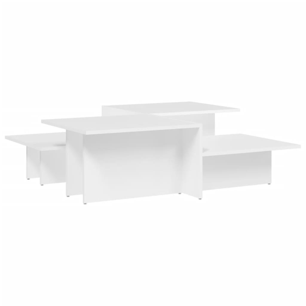 Tables basses 2 pcs blanc bois d'ingénierie Tables basses vidaXL   