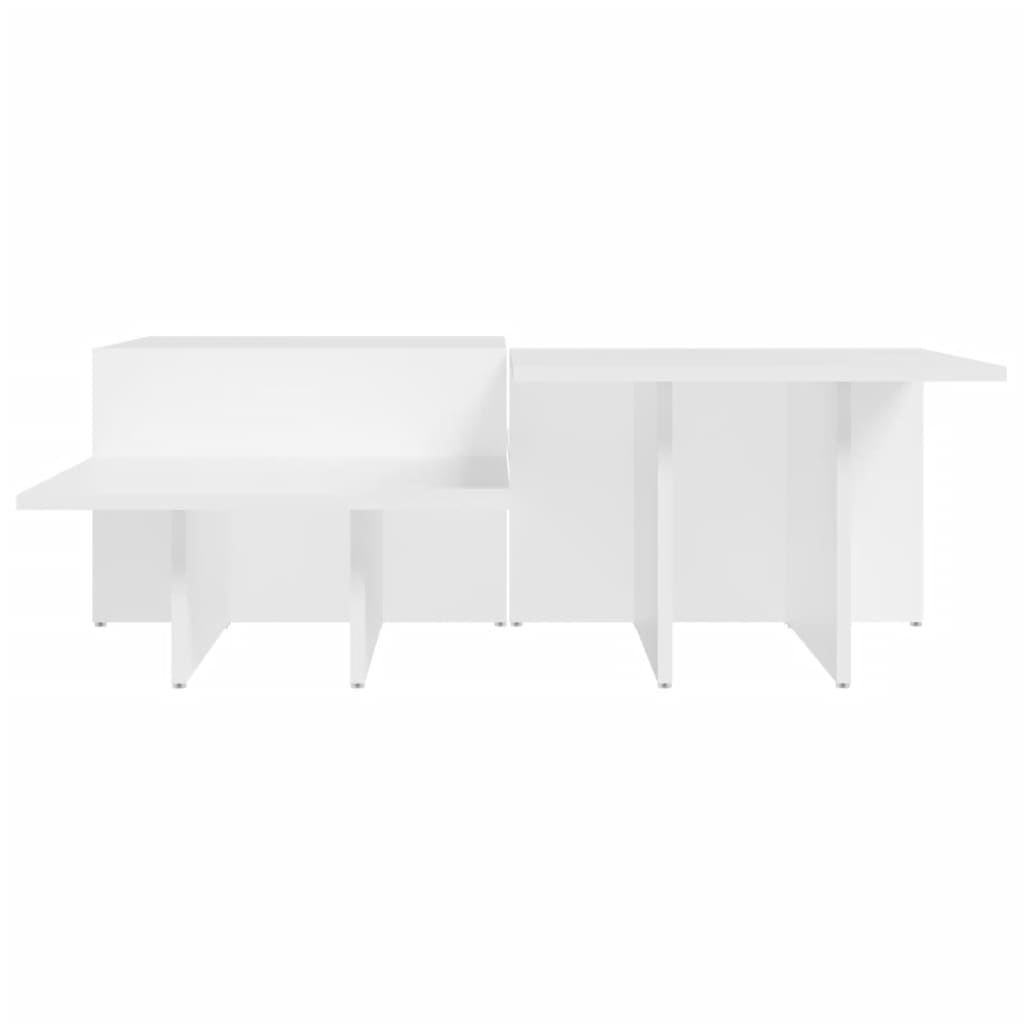 Tables basses 2 pcs blanc bois d'ingénierie Tables basses vidaXL   