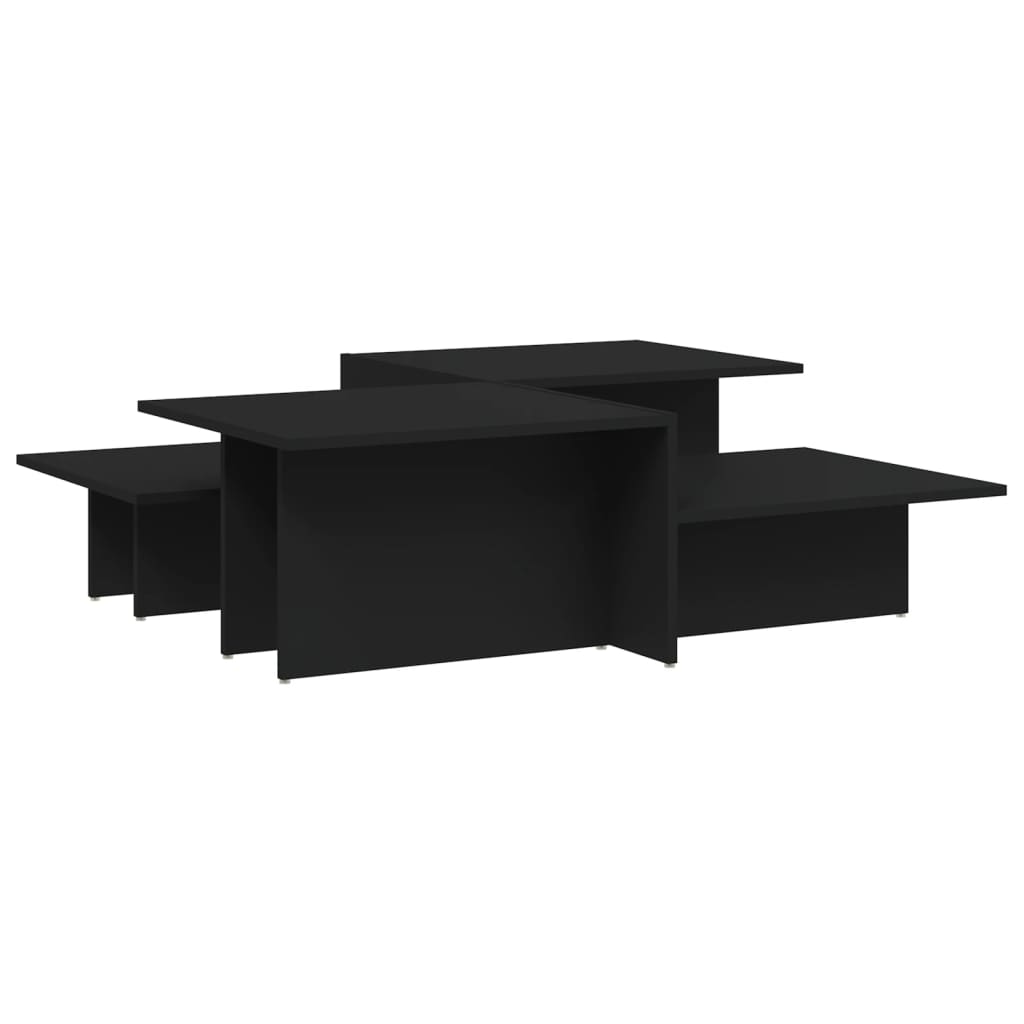 Tables basses 2 pcs Noir Bois d'ingénierie Tables basses vidaXL   