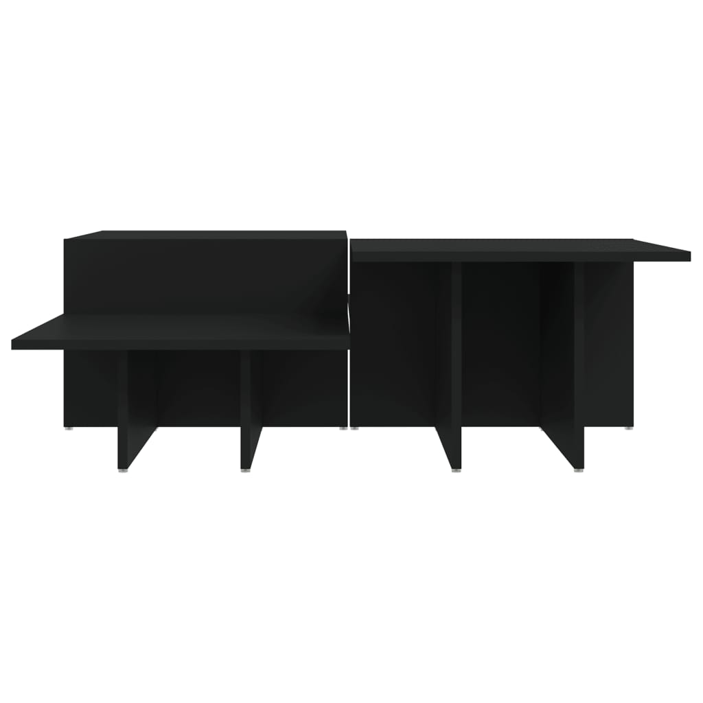 Tables basses 2 pcs Noir Bois d'ingénierie Tables basses vidaXL   