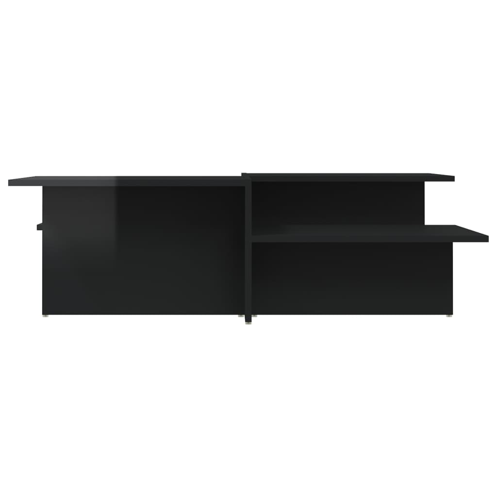 Tables basses 2 pcs noir brillant bois d'ingénierie Tables basses vidaXL   