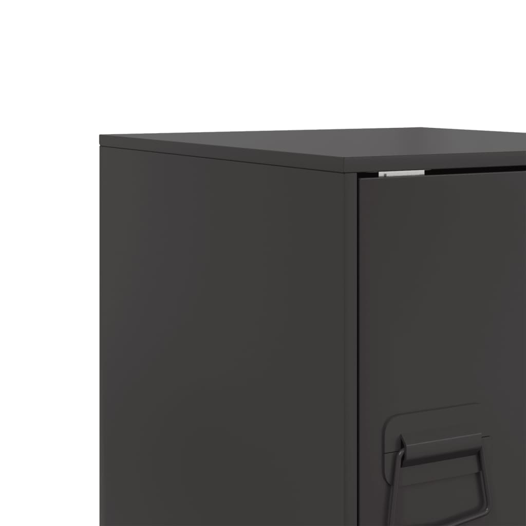 Tables de chevet 2 pcs noir 34,5x39x44 cm acier Tables de chevet vidaXL   