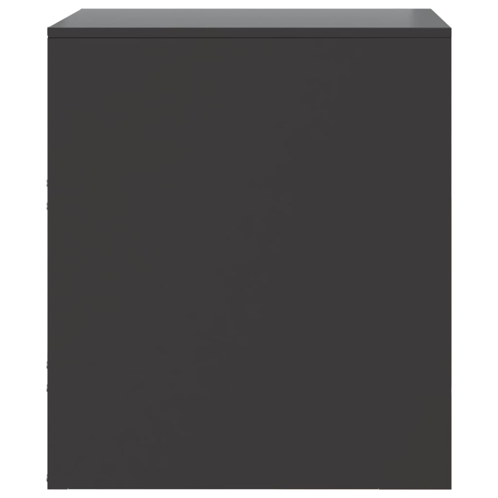 Tables de chevet 2 pcs noir 34,5x39x44 cm acier Tables de chevet vidaXL   