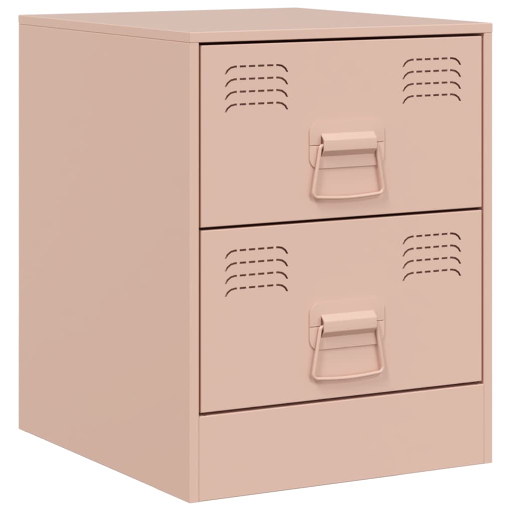 Tables de chevet 2 pcs rose 34,5x39x44 cm acier Tables de chevet vidaXL   