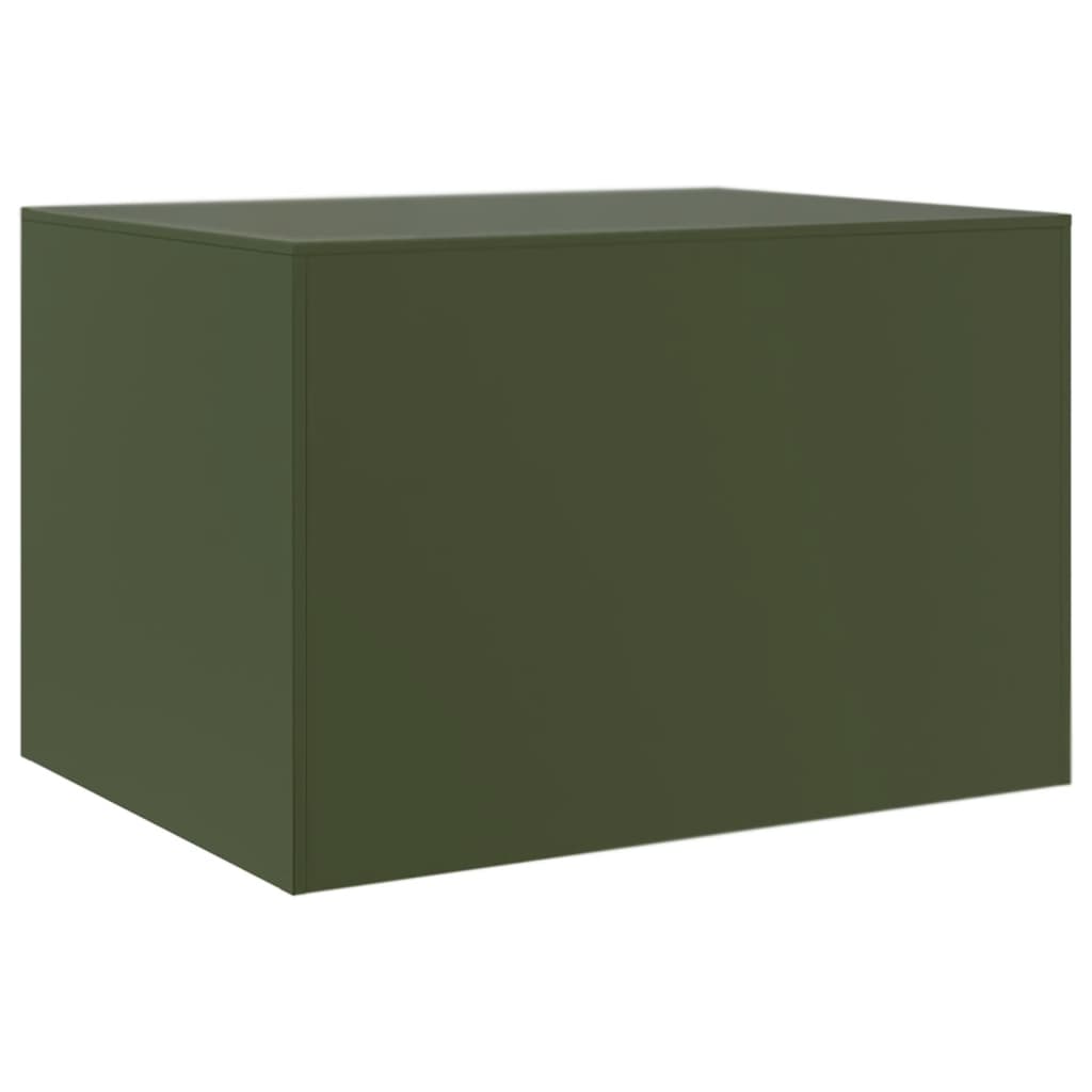 Table basse vert olive 67x50x44 cm acier Tables basses vidaXL   