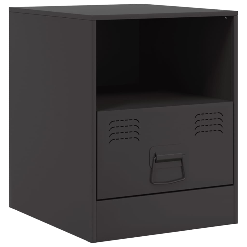 Tables de chevet 2 pcs noir 34,5x39x44 cm acier Tables de chevet vidaXL   