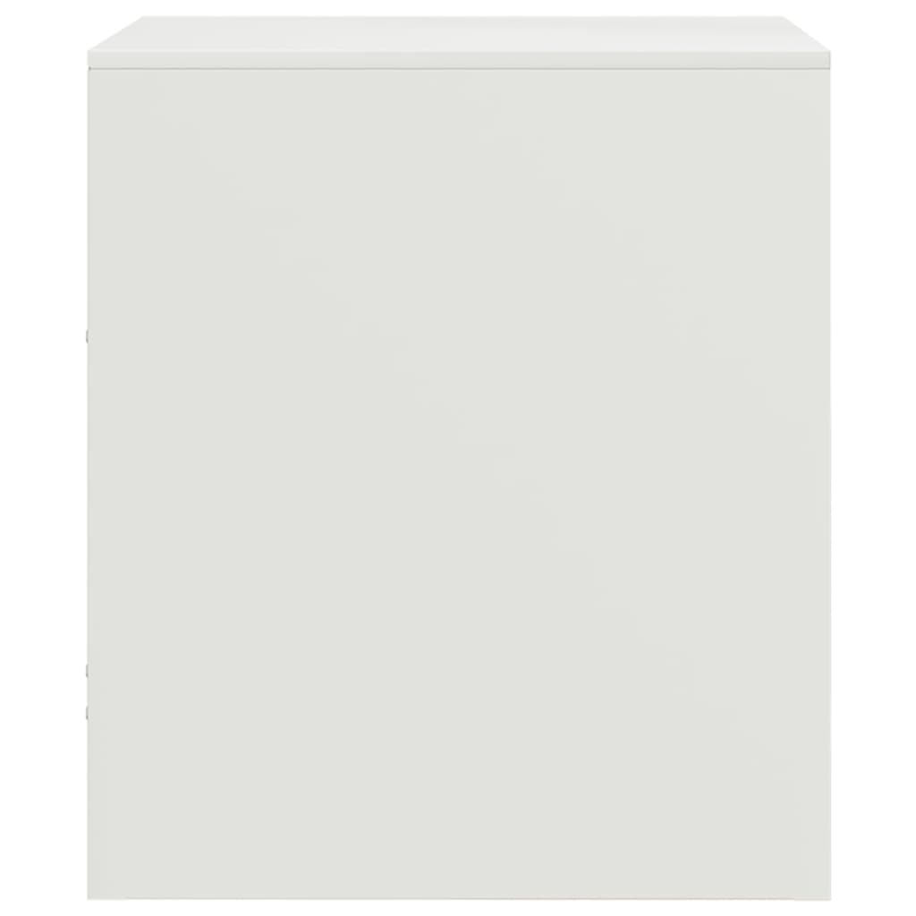 Tables de chevet 2 pcs blanc 34,5x39x44 cm acier Tables de chevet vidaXL   