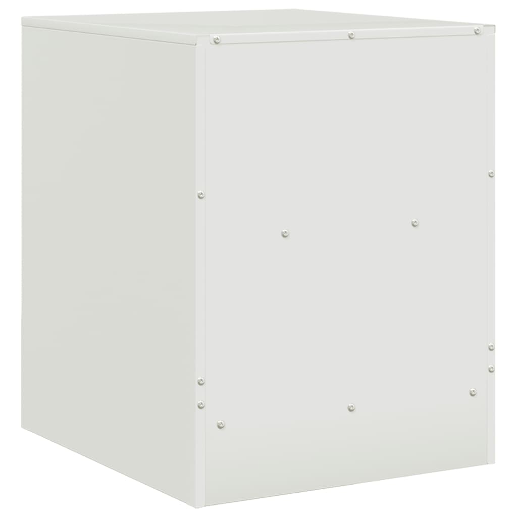 Tables de chevet 2 pcs blanc 34,5x39x44 cm acier Tables de chevet vidaXL   