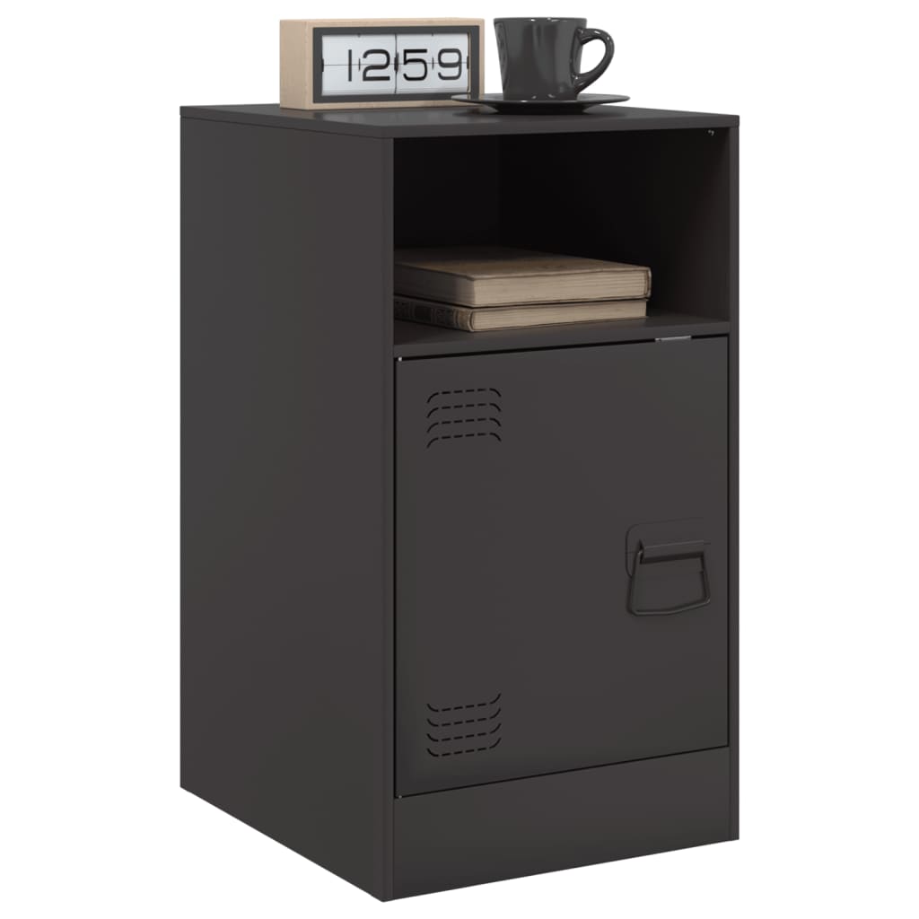 Tables de chevet 2 pcs noir 34,5x39x62 cm acier Tables de chevet vidaXL   