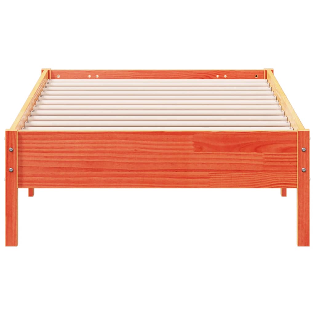 Cadre de lit cire marron 90x200 cm bois de pin massif Lits & cadres de lit vidaXL   