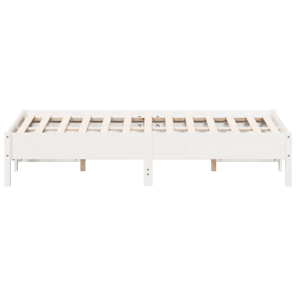 Cadre de lit Blanc 120x190 cm Bois de pin massif Lits & cadres de lit vidaXL   