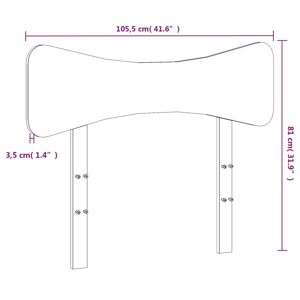 Tête de lit 100 cm bois massif de pin Têtes et pieds de lit vidaXL   