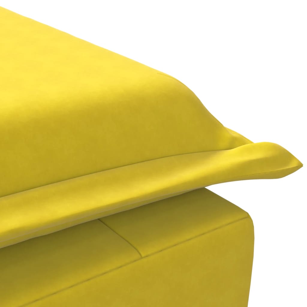 Chaise longue de massage avec traversin jaune velours Chaises longues vidaXL   