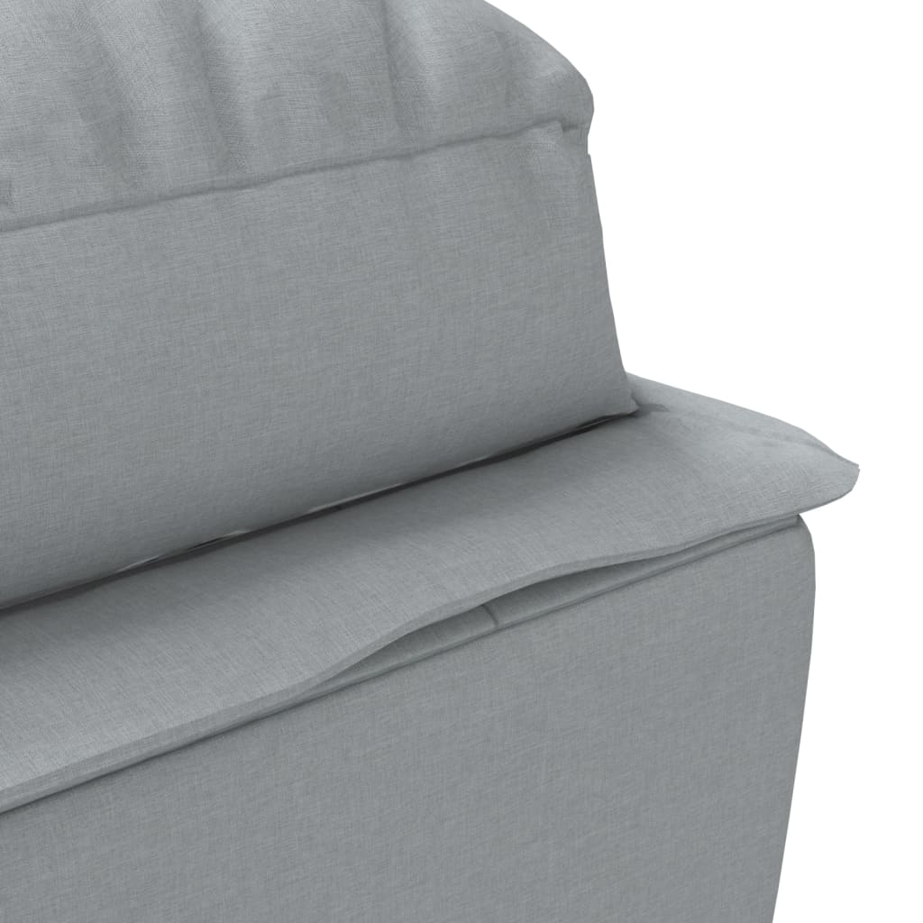 Chaise longue avec coussins gris clair tissu Chaises longues vidaXL   