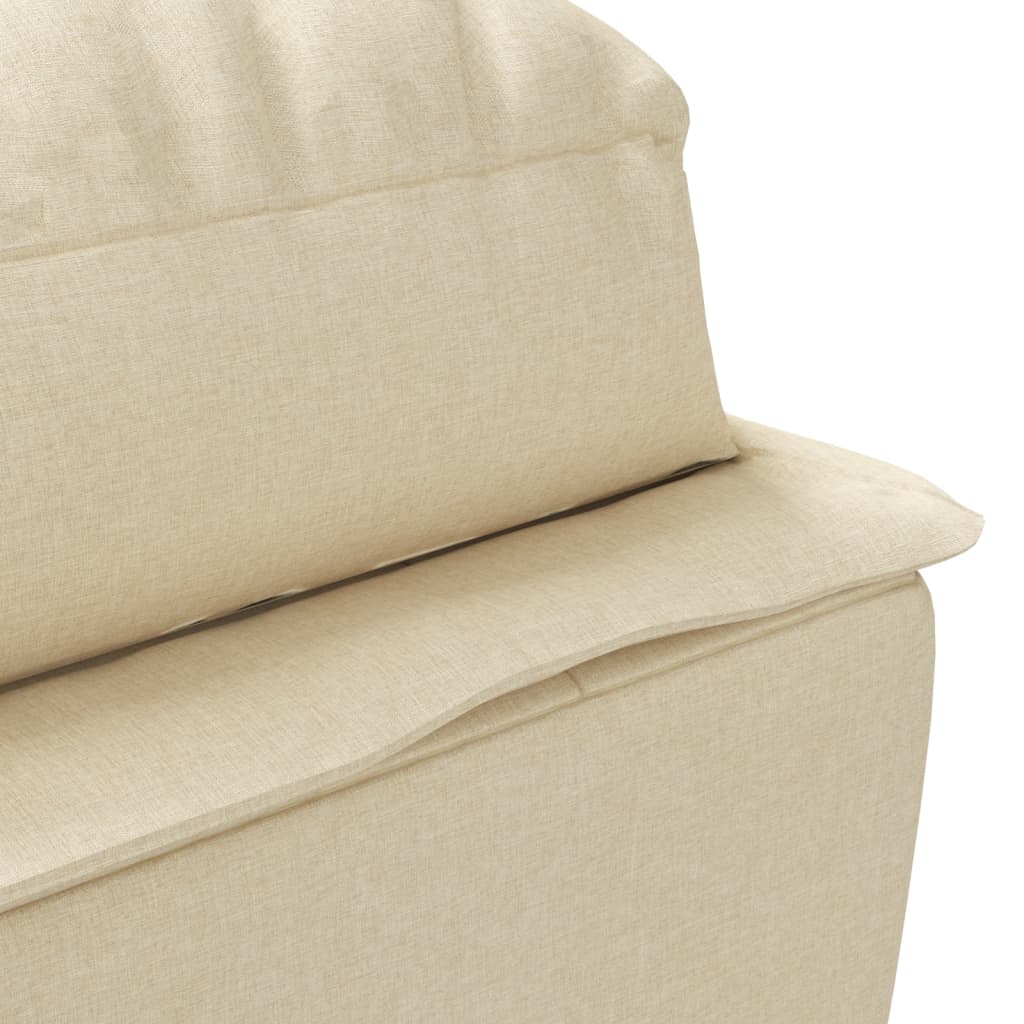 Chaise longue avec coussins crème tissu Chaises longues vidaXL   