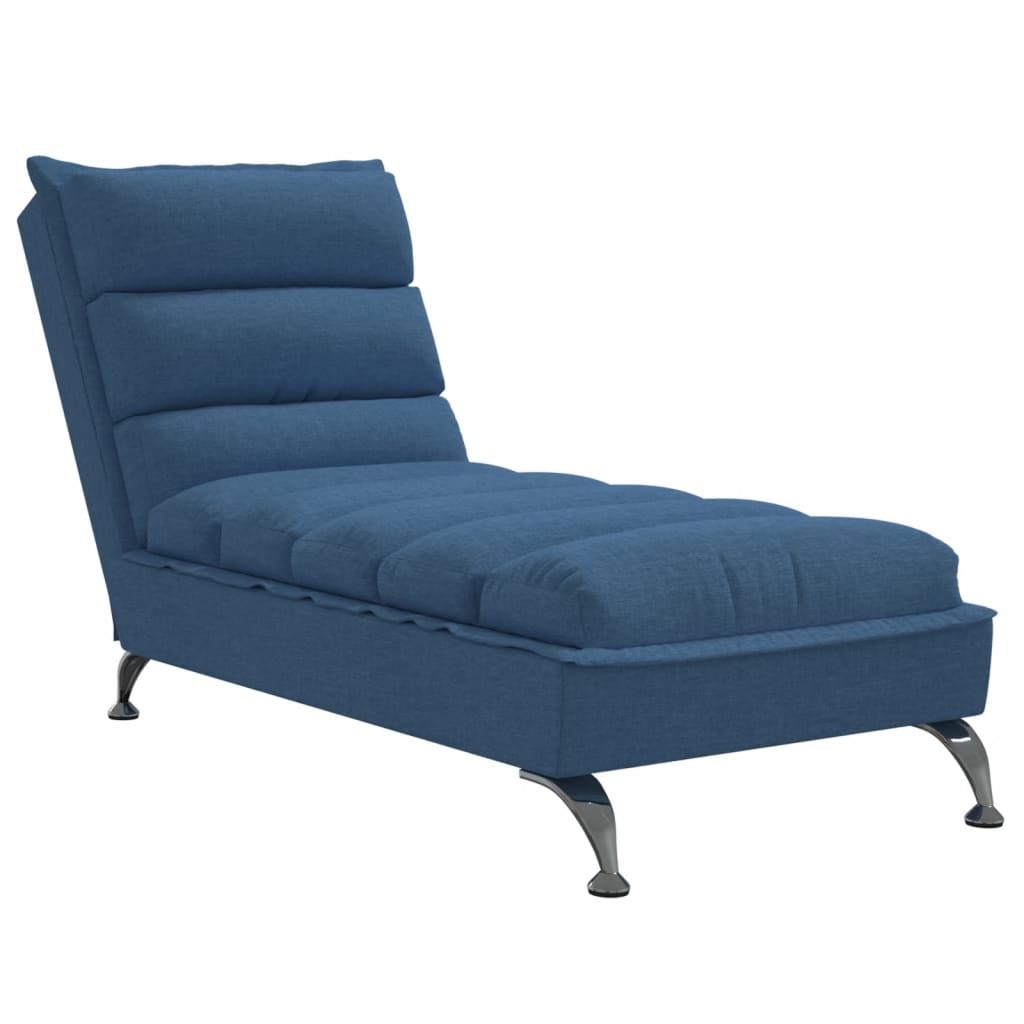 Chaise longue avec coussins bleu tissu Chaises longues vidaXL   