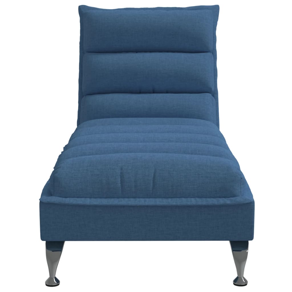 Chaise longue avec coussins bleu tissu Chaises longues vidaXL   