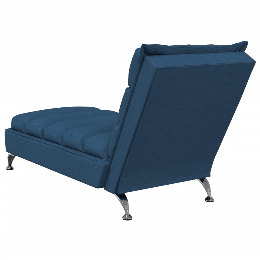 Chaise longue avec coussins bleu tissu Chaises longues vidaXL   