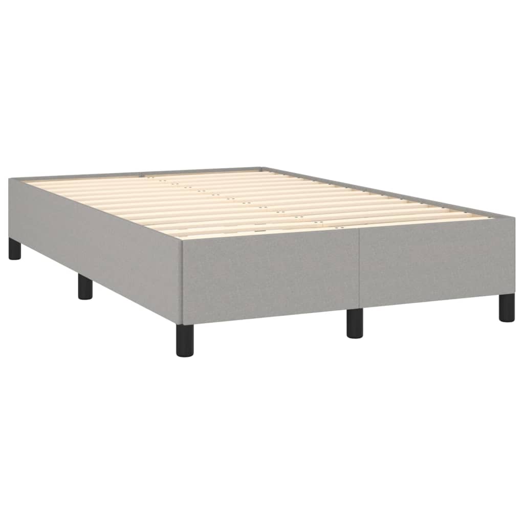 Cadre de lit gris clair 120x190 cm tissu Lits & cadres de lit vidaXL   