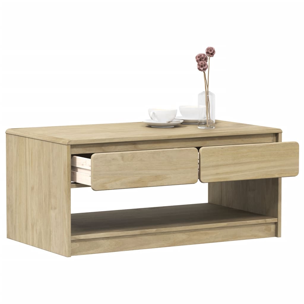 Table basse SAUDA chêne 99x55x45 cm bois de pin massif Tables basses vidaXL   