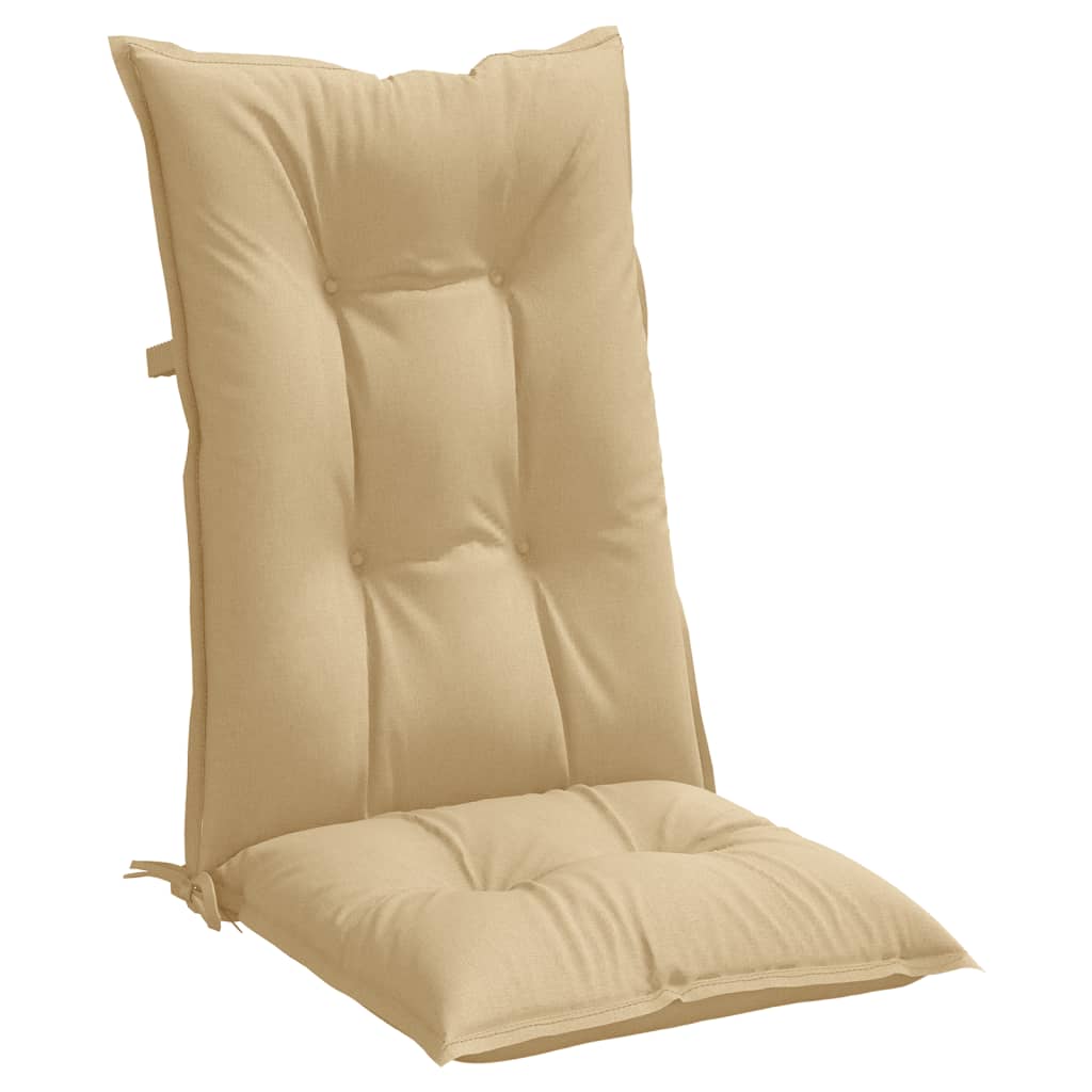 Image Coussins de chaise à dossier haut lot de 2 beige mélangé tissu | Xios Store SNC vidaXL Xios Store SNC