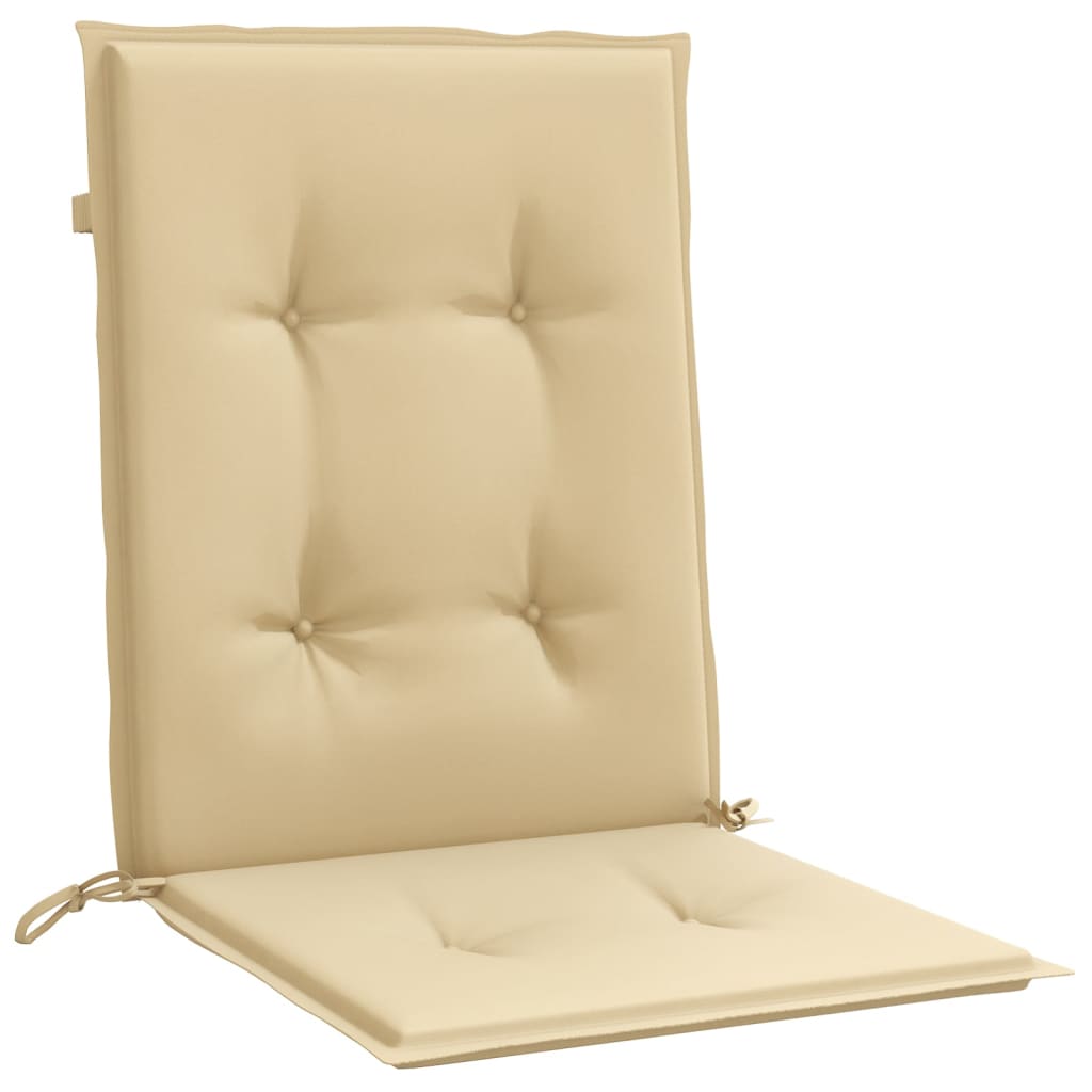 Coussins de chaise à dossier bas lot de 6 beige mélangé tissu, Xios Store SNC