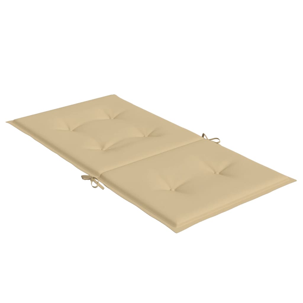 Coussins de chaise à dossier bas lot de 6 beige mélangé tissu, Xios Store SNC