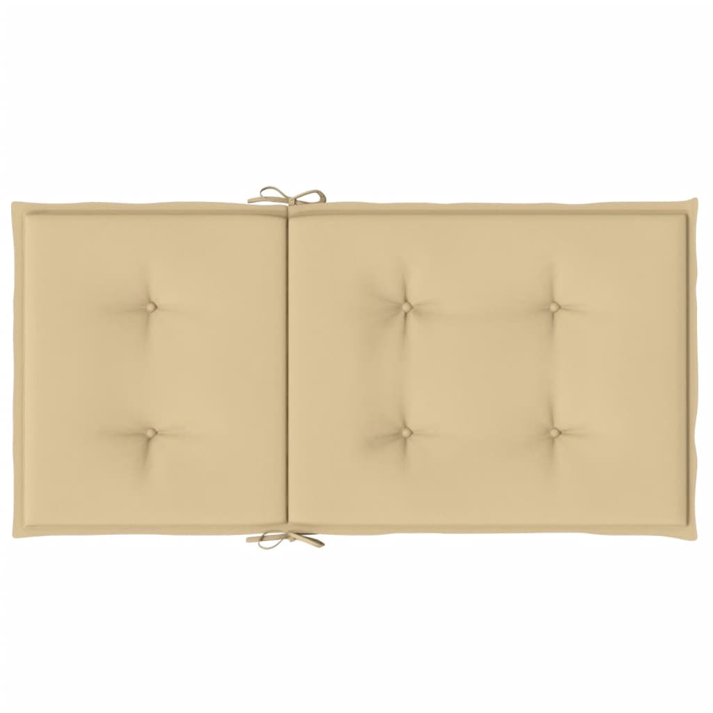 Coussins de chaise à dossier bas lot de 6 beige mélangé tissu, Xios Store SNC