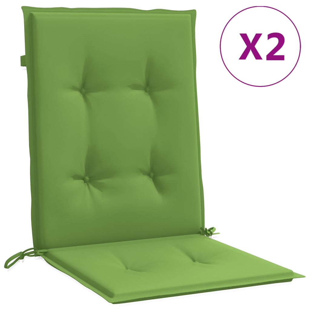 Image Coussins de chaise à dossier bas lot de 2 vert mélangé tissu | Xios Store SNC vidaXL Xios Store SNC