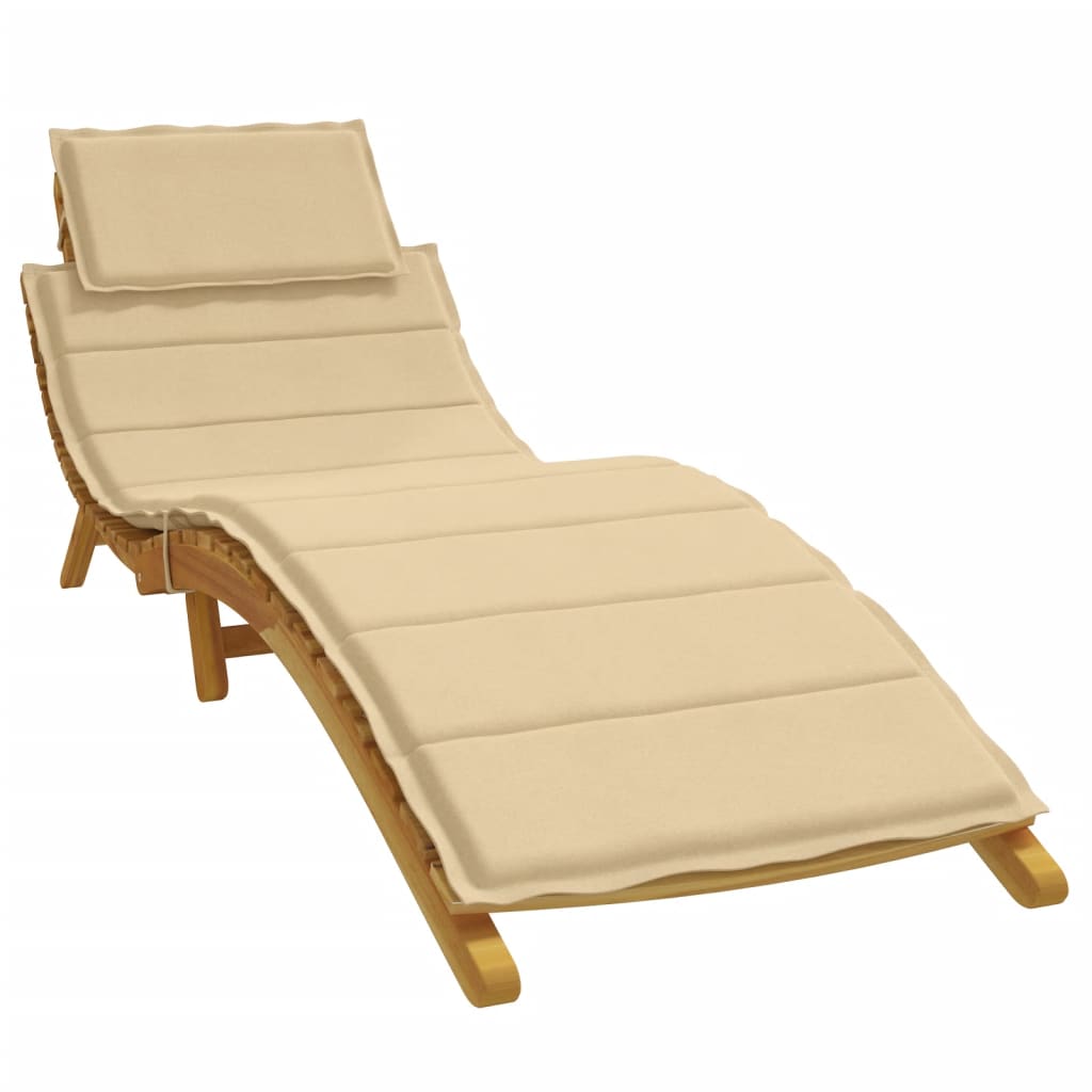 Image Coussin de chaise longue beige mélangé 186x58x3 cm tissu | Xios Store SNC vidaXL Xios Store SNC