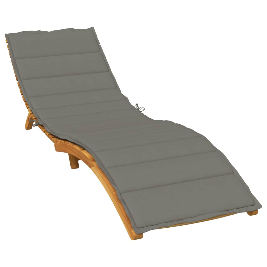 Image Coussin de chaise longue gris foncé mélangé 200x60x4 cm tissu | Xios Store SNC vidaXL Xios Store SNC